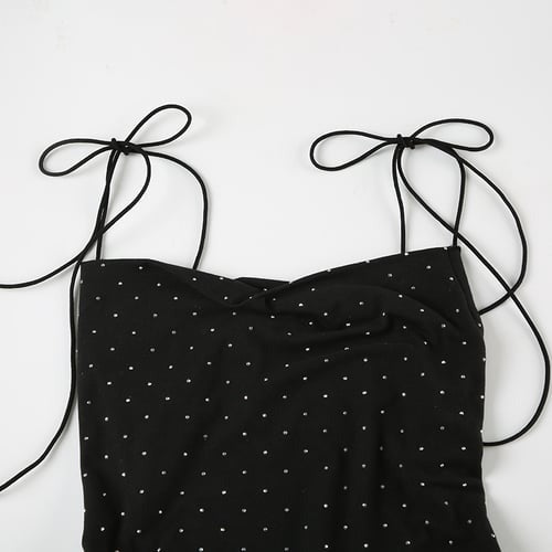 Sexy Rhinestone V-neck Suspenders Hip-lifting Flared Jumpsuit
