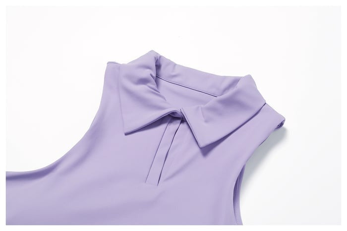 BREEHER Lapel vest Ruched Skirt Two Piece Set Sports Suits