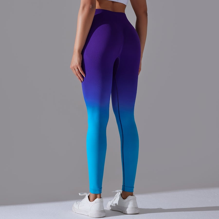 BREEHER Gradient Color Quick Drying Hip Lifting Leggings