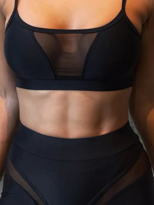 Female Sexy Mesh Splice Sports Bras