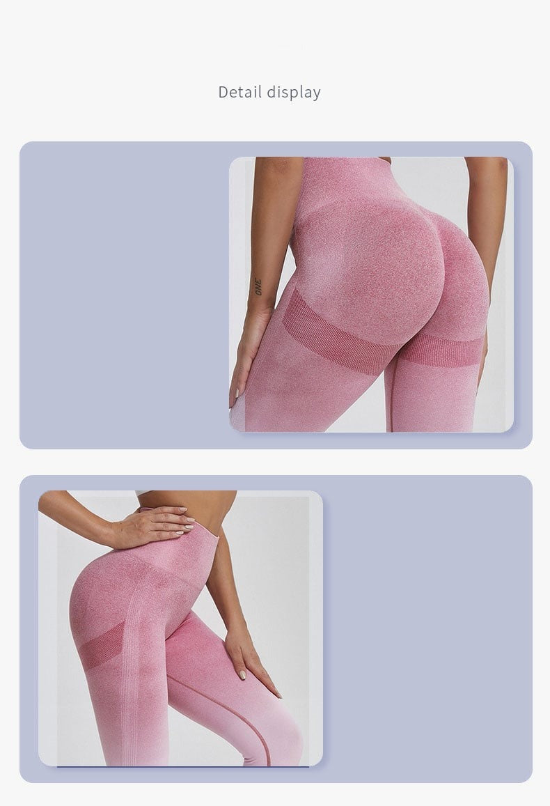 BREEHER Gradient Color Hip Lifting Leggings