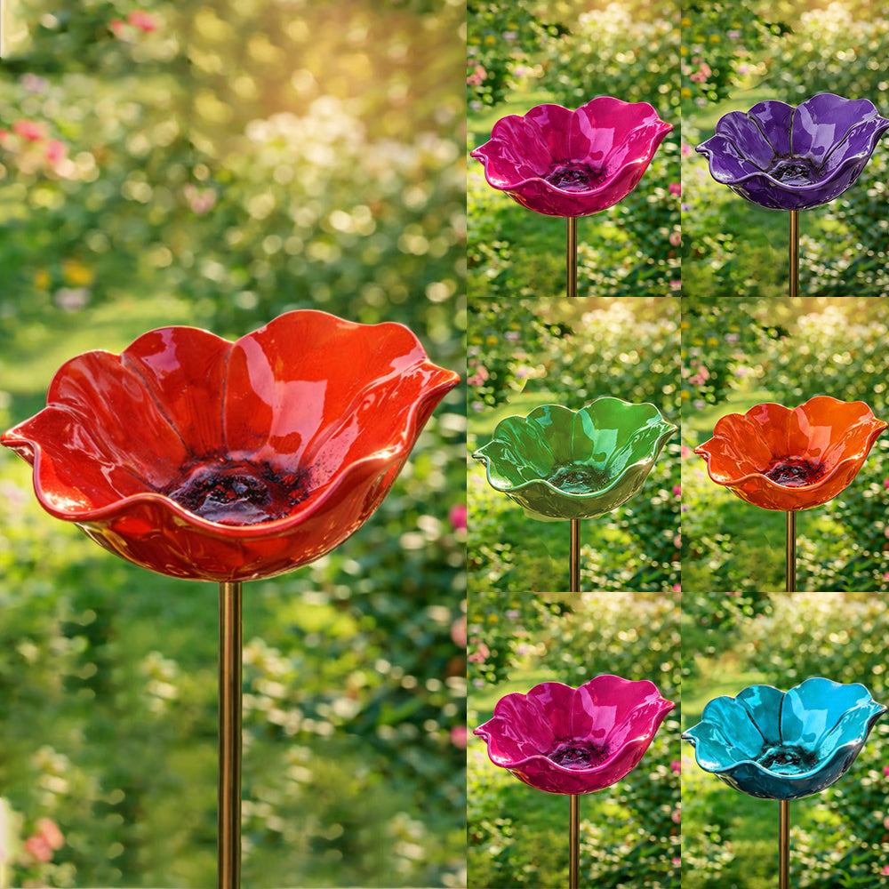 🔥Last Day 55% OFF 🔥 Colorful Metal Flower Stake for Birds, Bees & Butterflies
