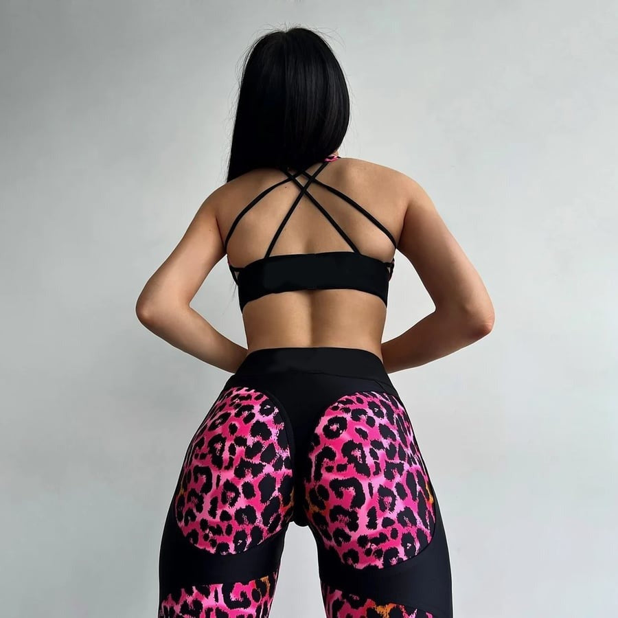 BREEHER Female Leopard Pattern Hip Lift