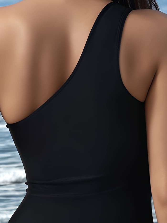 Mesh Hollowout one piece Swimsuit