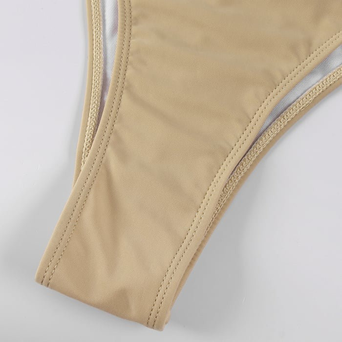 BREEHER Cross Straps Neck Hanging Sexy Swimsuit