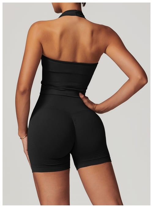 BREEHER Halter Neck Backless Quick Drying Sports Bras