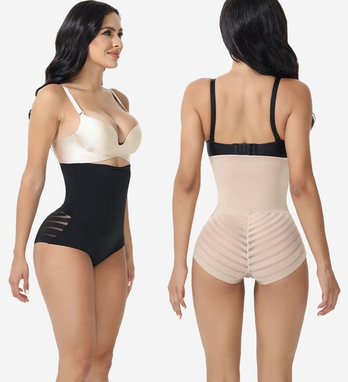 Hook Eyes Double Compression Tummy Control High-Waisted Booty Lift Shaper Shorts