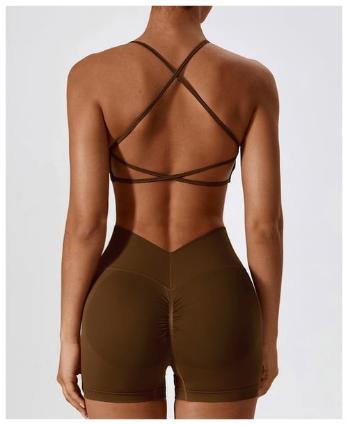 BREEHER Cross Straps Seamless Quick Drying Sports Bras