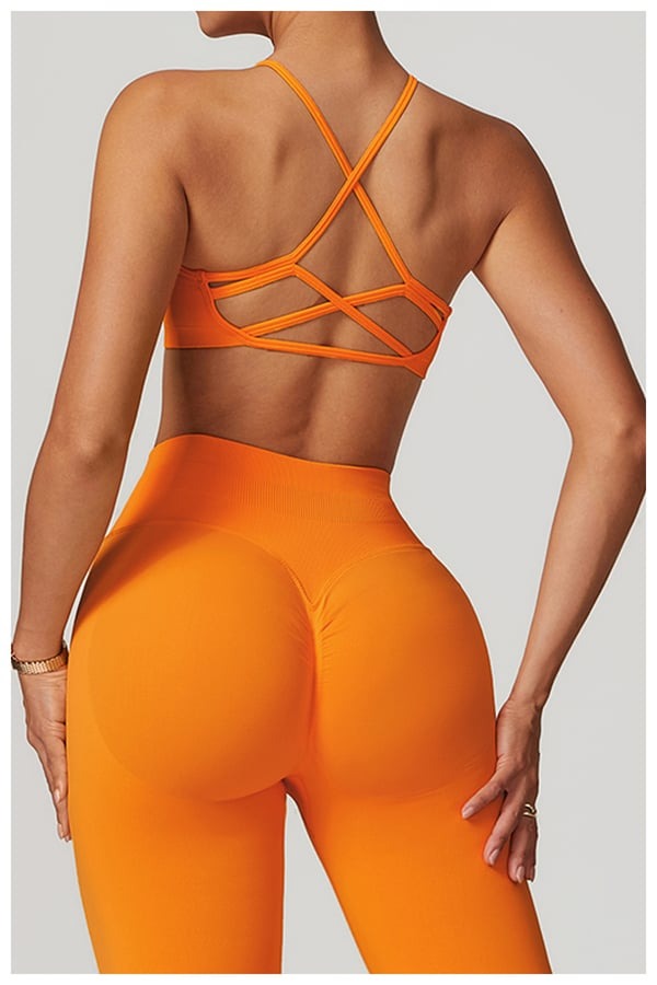 BREEHER Cross Straps Back Quick Drying Sports Bras