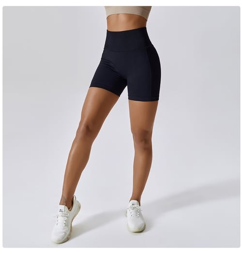 BREEHER Women High Waist Hip Lift Quick Dry Shorts