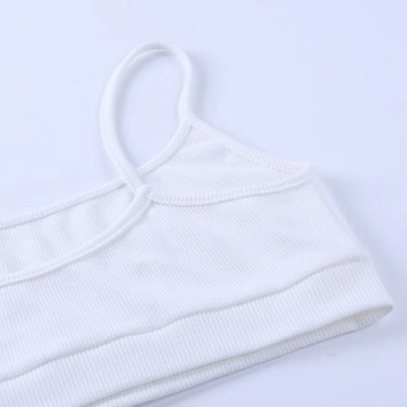 Ribbed Lettering Embroidered Tank Top & Shorts Yoga Set