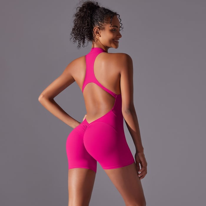 Sexy Halter Backless Hip-lifting Yoga Jumpsuit