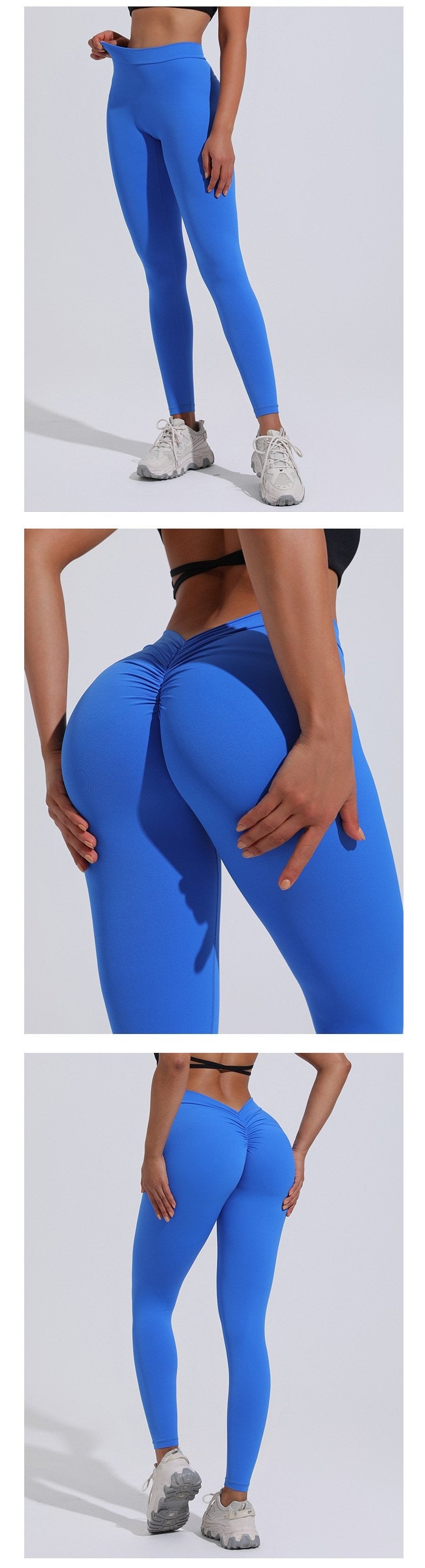 BREEHER Women's Fitness V Waist Butt Lifting High Waist Sports Leggings