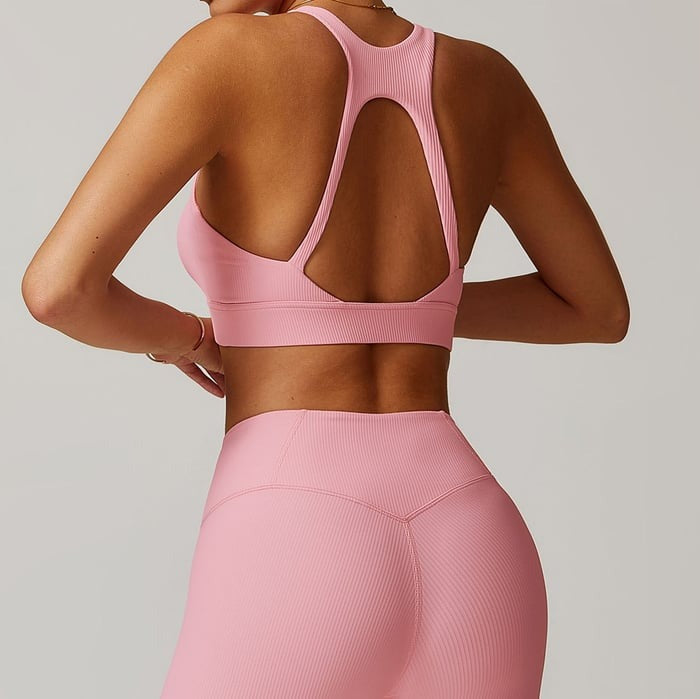 BREEHER U Neck Cross Straps Quick Drying Sports Bras