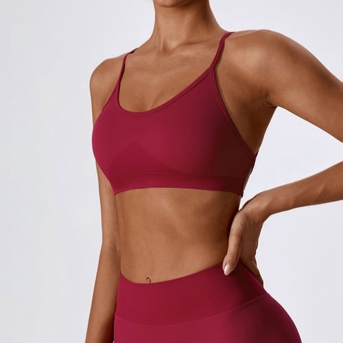 BREEHER Cross Straps Seamless Quick Drying Sports Bras