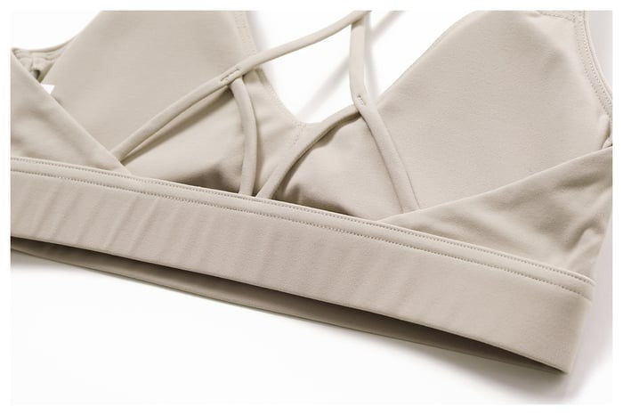 BREEHER U Neck Cross Straps Quick Drying Sports Bras