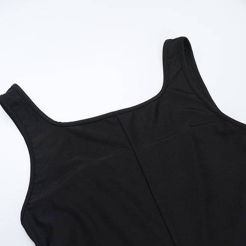 Sexy Solid Color Square Neck Suspender Jumpsuit