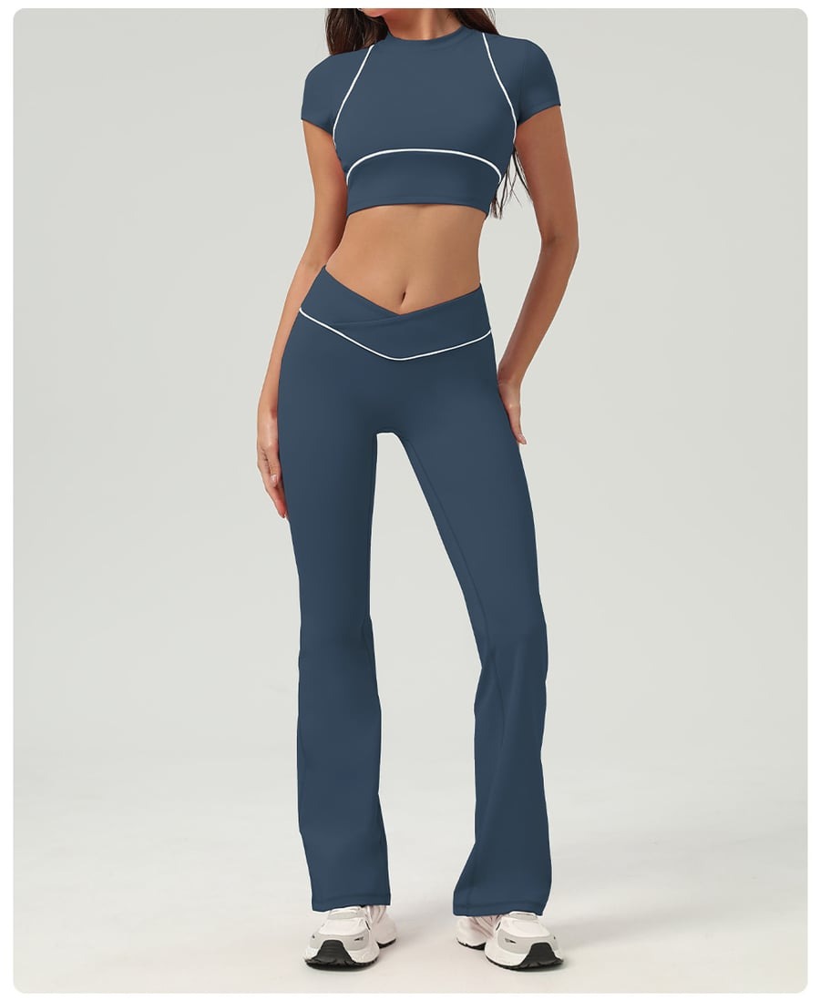 Female Flare V-shape Waist High-waisted Leggings