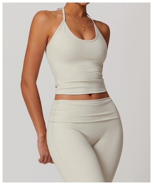 BREEHER Halter Neck Straps Seamless Sports Bras