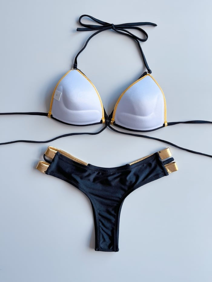 Sexy Color Blocking Bikini Swimsuit