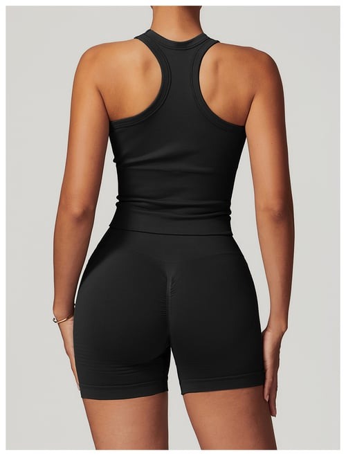 BREEHER Tank Top Ribbed Seamless Sports Bras