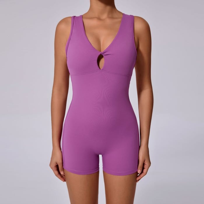BREEHER Women's Backless Sports Yoga Quick dry Fitness Jumpsuit