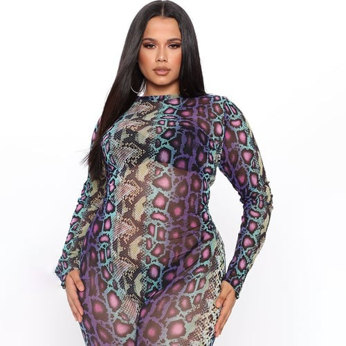Colorful Snake Pattern Jumpsuit