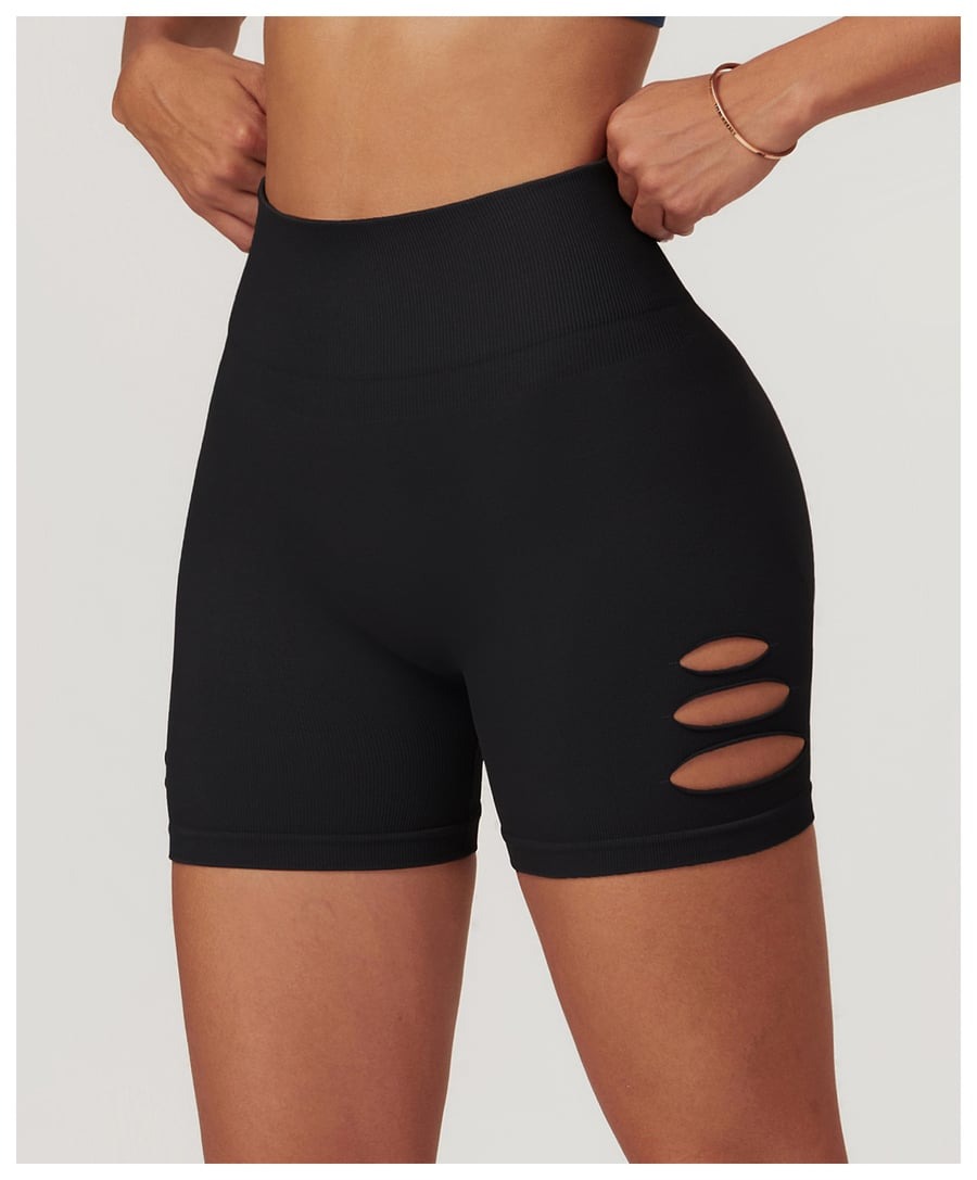 BREEHER Ripped Shape High Waist Hip Lifting Shorts