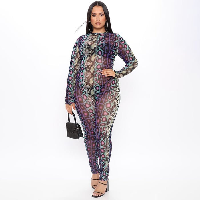 Colorful Snake Pattern Jumpsuit
