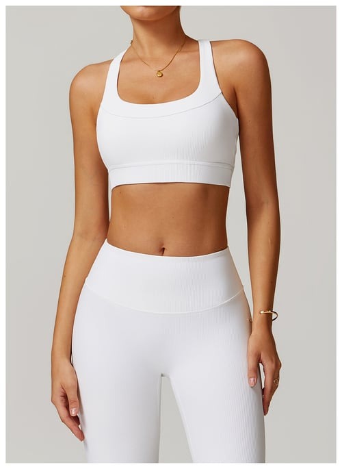 BREEHER U Neck Cross Straps Quick Drying Sports Bras