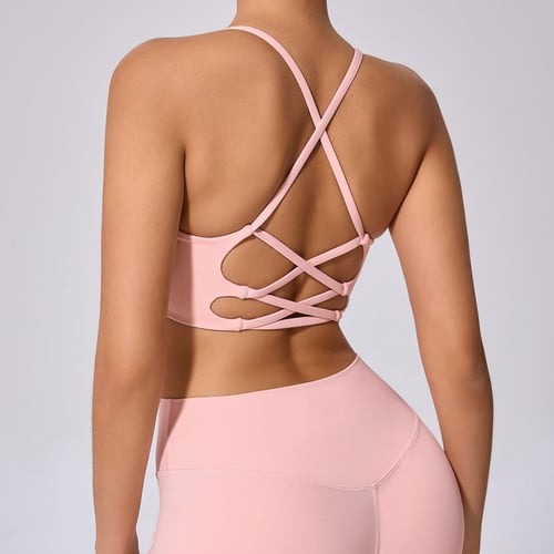 BREEHER Cross Straps Quick Drying Sports Bras