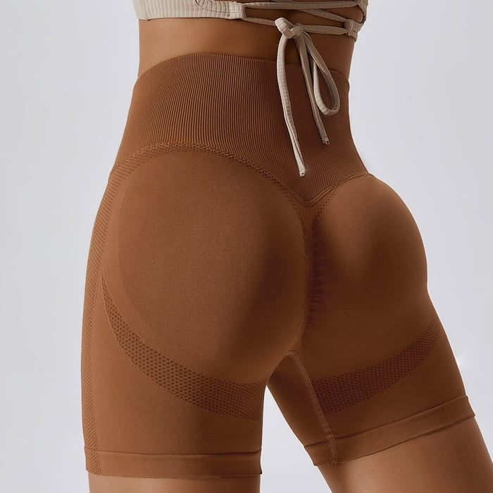 BREEHER Women High Waist Hip Lift Quick Dry Shorts