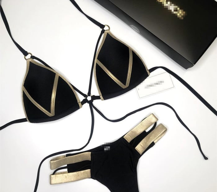 Sexy Color Blocking Bikini Swimsuit