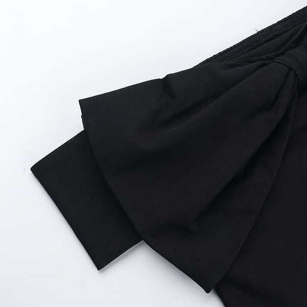 Sexy Bow One Shoulder Cropped Top