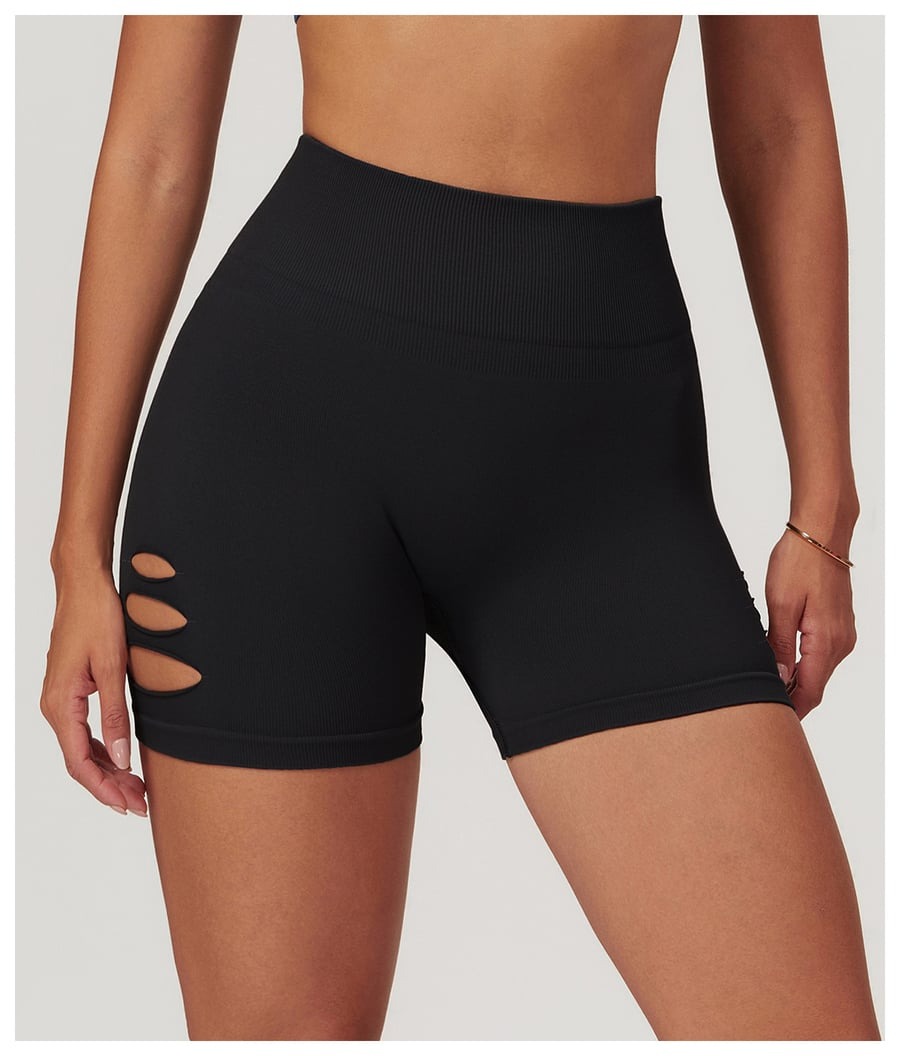 BREEHER Ripped Shape High Waist Hip Lifting Shorts