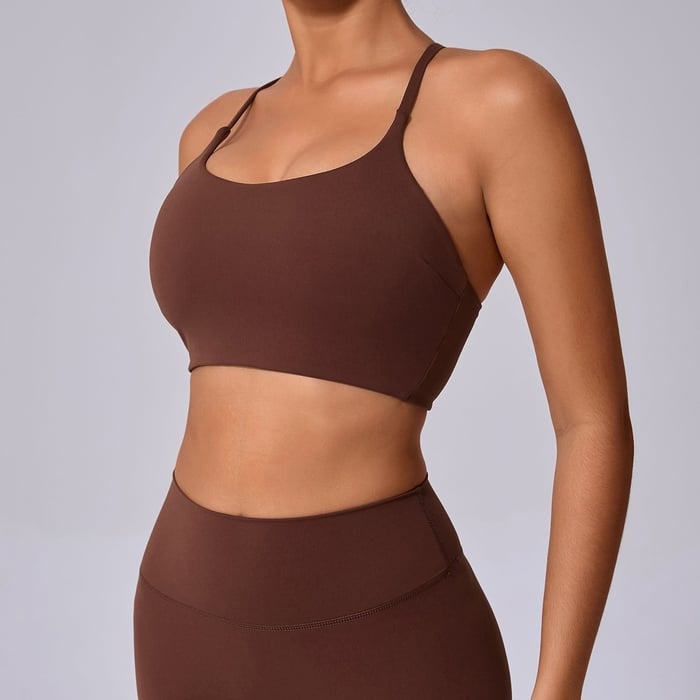 BREEHER Cross Straps Quick Drying Sports Bras
