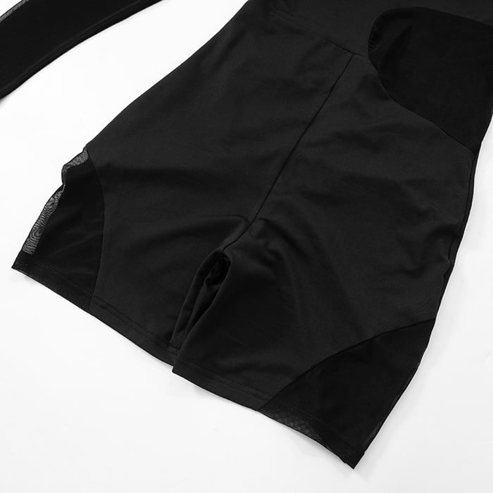 Sexy Mesh Stitching See-through One Piece Jumpsuit