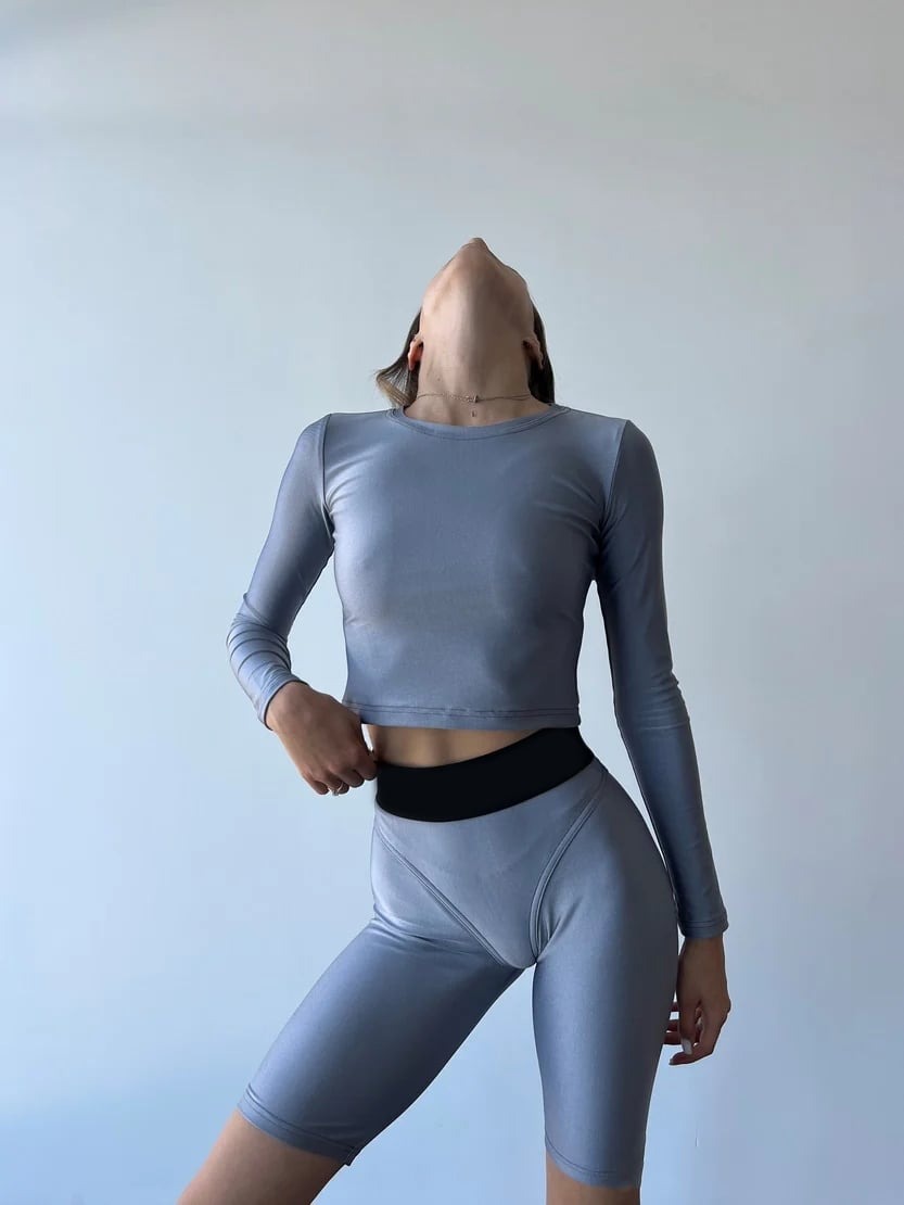 Sexy Solid Color Stitching Hip Lift Yoga Shorts