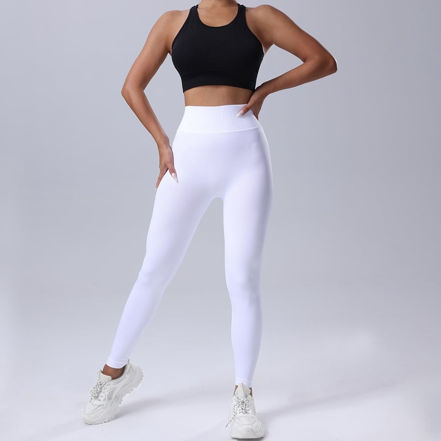 BREEHER Women's Solid Seamless Leggings