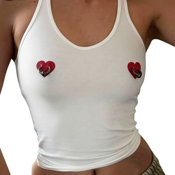 Sexy Love Lock Decorated Vest Tops
