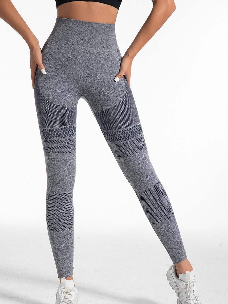 BREEHER Seamless High Waist Peach Hip Lifting Yoga Leggings