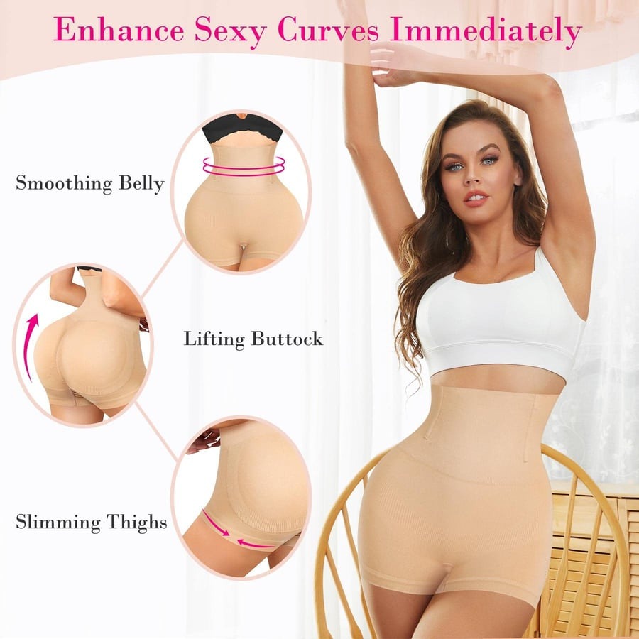 Seamless High Waisted Sculpting Tummy Control Butt Lifter Shorts