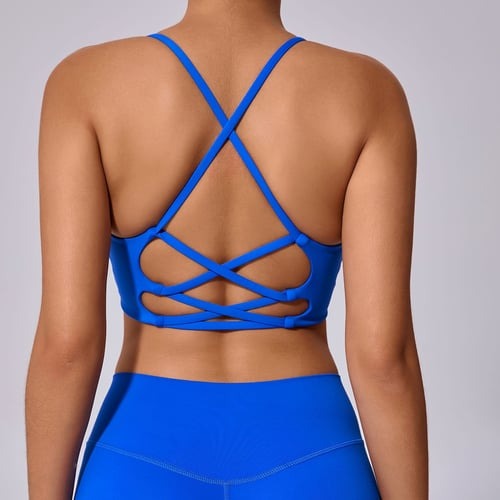 BREEHER Cross Straps Quick Drying Sports Bras