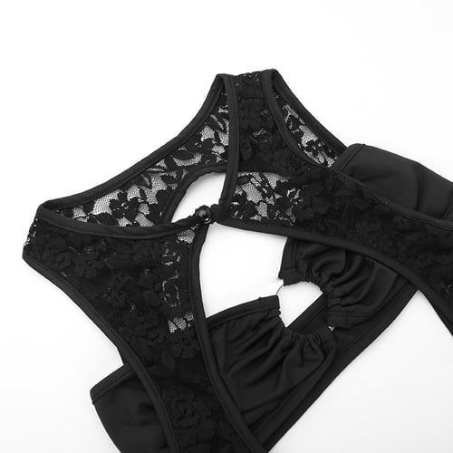 Sexy Lace Hollow Sleeveless Hip Lift Jumpsuit