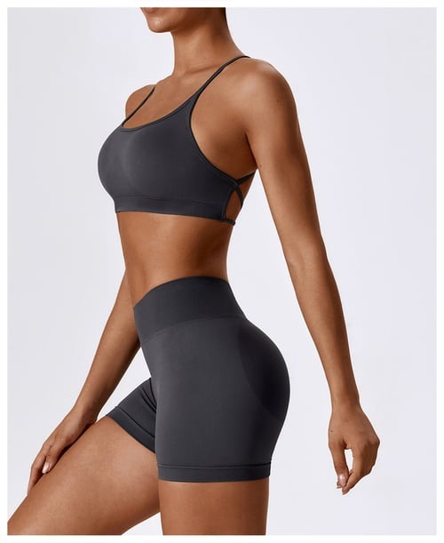 BREEHER Cross Straps Seamless Quick Drying Sports Bras