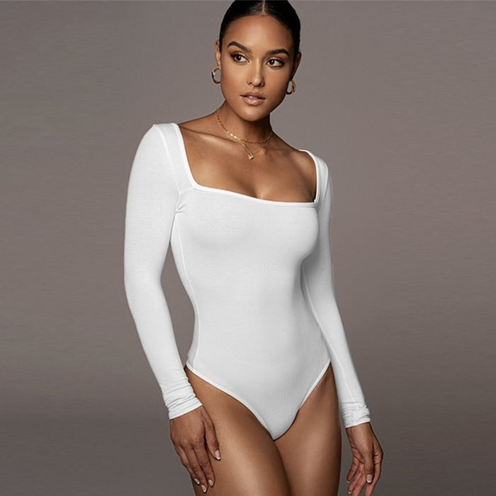 BREEHER Fleece Lined Long Sleeves Elasticity Bodysuits