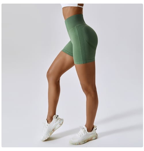 BREEHER Women High Waist Hip Lift Quick Dry Shorts