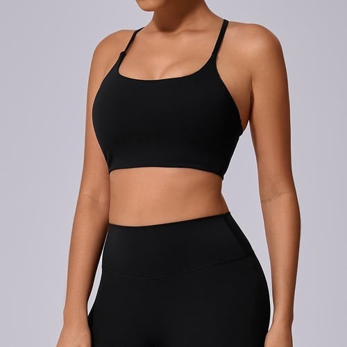 BREEHER Cross Straps Quick Drying Sports Bras