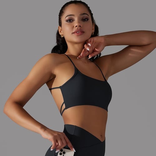 BREEHER Sexy Backless Strappy Sports Bras