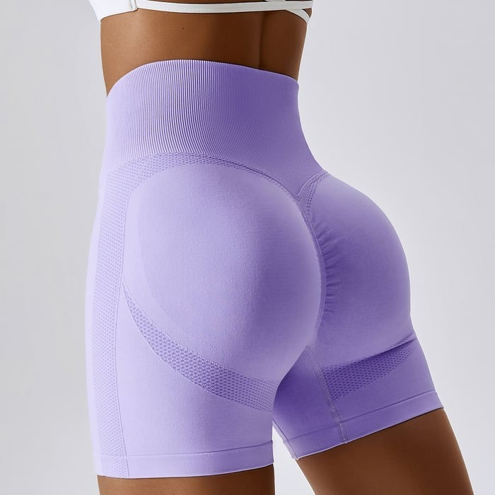 BREEHER Women High Waist Hip Lift Quick Dry Shorts